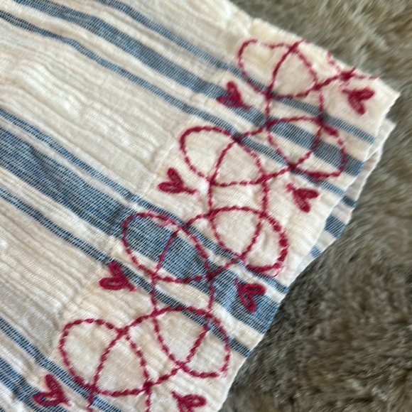 Striped Blue and Pink Kids Dress - Picture 4 of 5